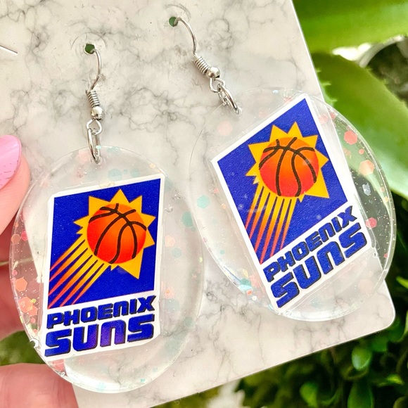 Phoenix Suns Acrylic Earrings - Picture 1 of 5